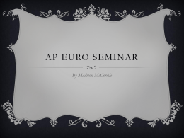 Ap Euro Seminar