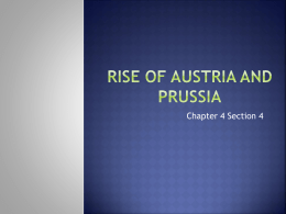Rise Of Austria and Prussia
