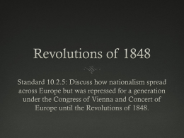 Revolutions of 1848 - HistoryWithMrGreen.com