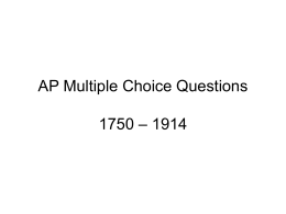 AP Multiple Choice Questions 1914 - Present