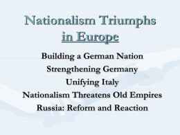 Nationalism Triumphs in Europe
