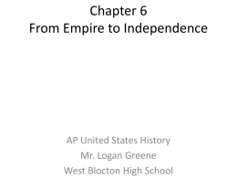 Chapter 5 Imperial Breakdown 1763 – 1774