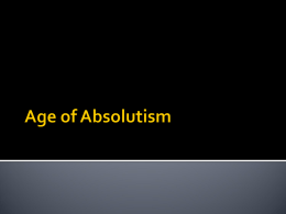 Age of Absolutism - Phillipsburg School District