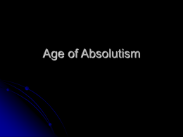 Age of Absolutism - Dover High School