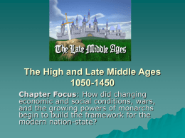 The High and Late Middle Ages 1050-1450