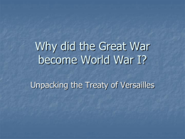 Why did the Great War become World War I?