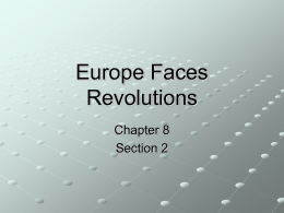 Europe Faces Revolutions
