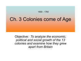 Ch. 3 Colonies come of Age