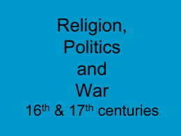 Religion Politics and War