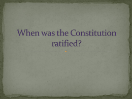 When was the Constitution ratified?