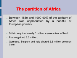 Britain and the partition of Africa