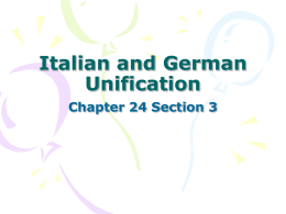 Nationalism in Germany and Italy