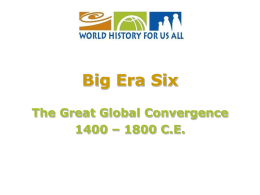 The Great Global Convergence: 1400 – 1800