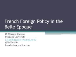 French Foreign Policy in the Belle Epoque