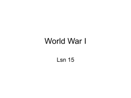 Lsn 15 World War I