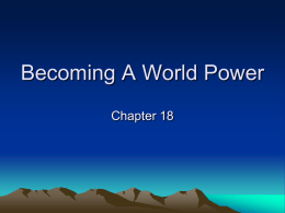 Becoming A World Power