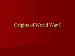 Origins WWI