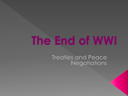 WWI Ends