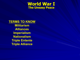 World War I - CP World History