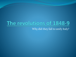why the italian 1848-9 revolutions failed