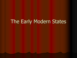 The Early Modern States