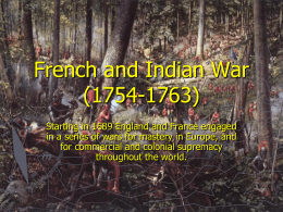 French and Indian War (1754-1763)