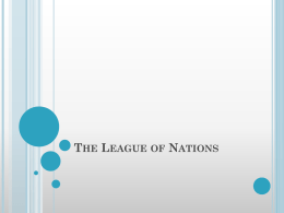 The League of Nations - learning