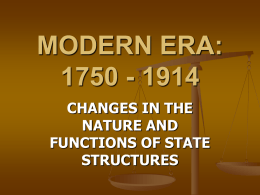 modern era: 1750 - 1914