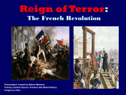 Reign of Terror : The French Revolution
