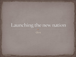 Launching the new nation