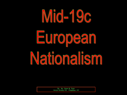 Mid 19th c European nationalism