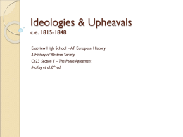 Ideologies & Upheavals ce 1815-1848