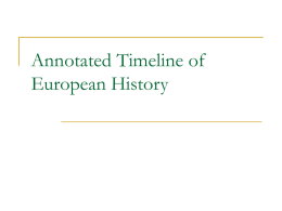 Annotated Timeline of European History