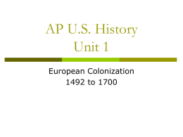 AP U.S. History Chapter 1