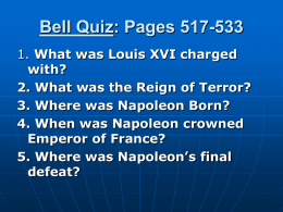 Bell Quiz (Pgs. 517 – 533)