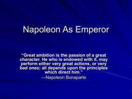 Napoleon As Emperor