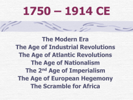 1750 – 1914 CE