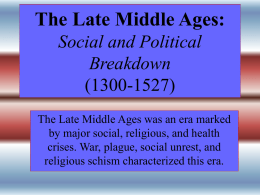The Late Middle Ages: Social and Political Breakdown