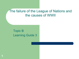 failure of the leauge of nations - WCHS SS30-IB
