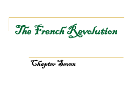 The French Revolution Chapter Seven