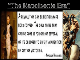 I.) Napoleon`s Early Life Grew up in middle class family Great