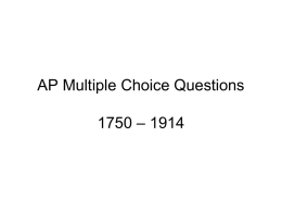 AP Multiple Choice Questions 1914