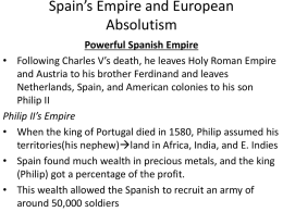 Spain*s Empire and European Absolutism