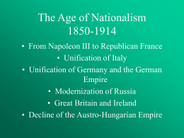 Nationalist Revolutions Sweep the West (1789
