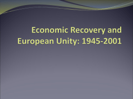 Economic Recovery and European Unity - apeuro