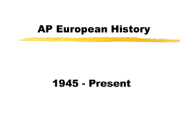 AP Test Review Part 6 1945 to Present