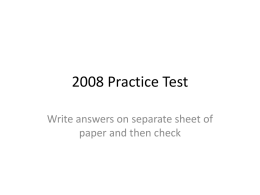 2008 Practice Test - White Plains Public Schools