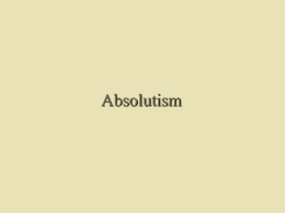 Absolutism - TeacherWeb