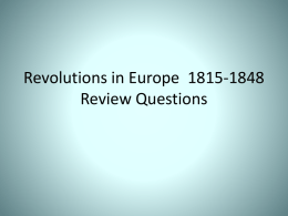 Revolutions in Europe 1815-1848