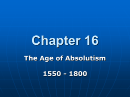 Chap 16 Age of Absolutism